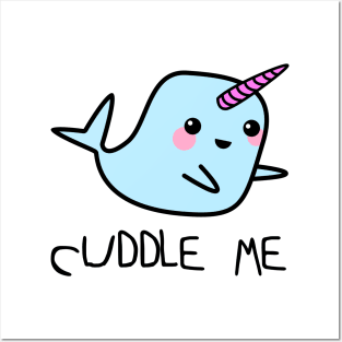 Unicorn whale - cuddle me Posters and Art